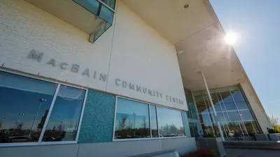 Exterior front of the MacBain Community Centre.